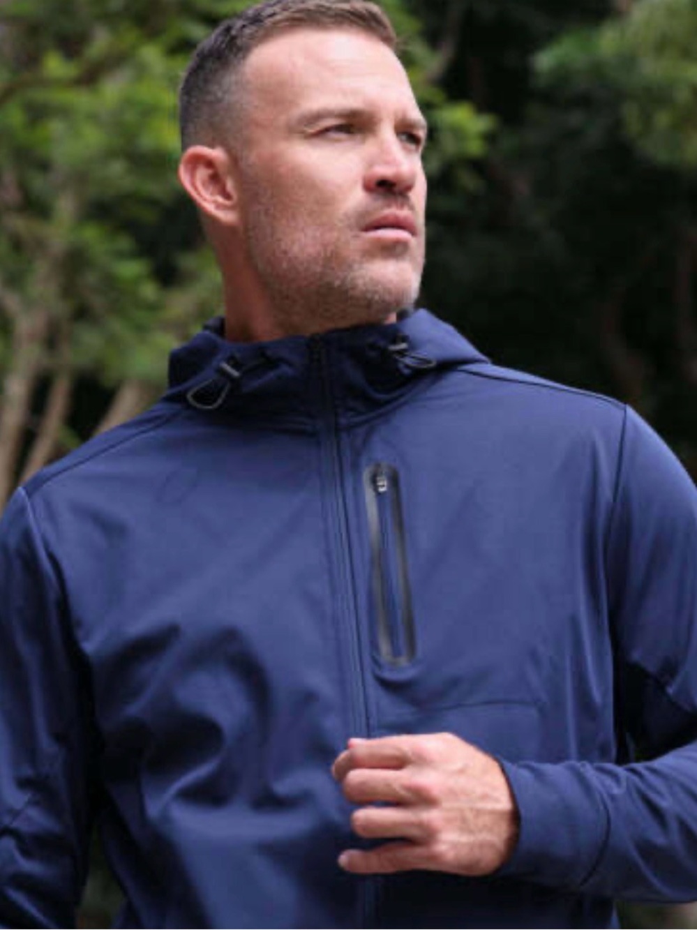 Mondetta Outdoor Project Blue Zipper Front Hooded Active Jacket Size M L